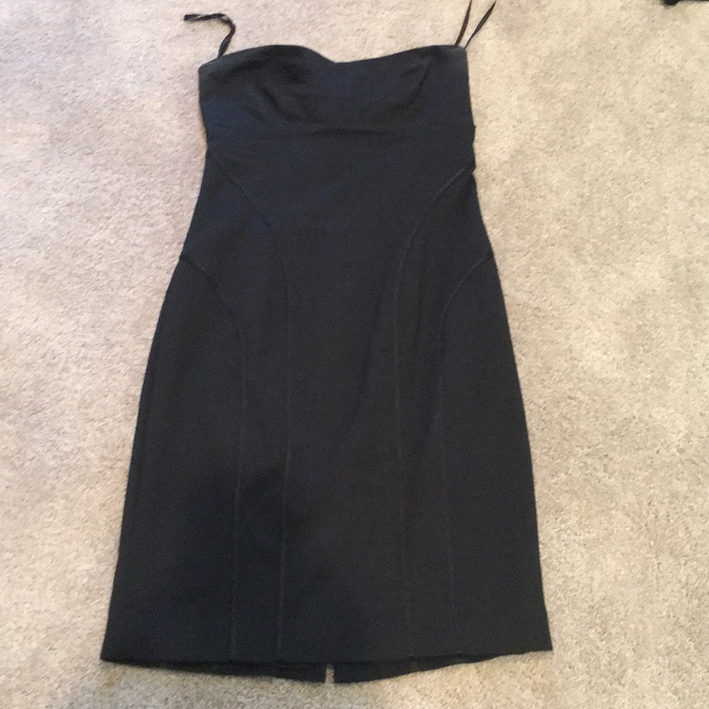 Black mini bodycon strapless dress sz8